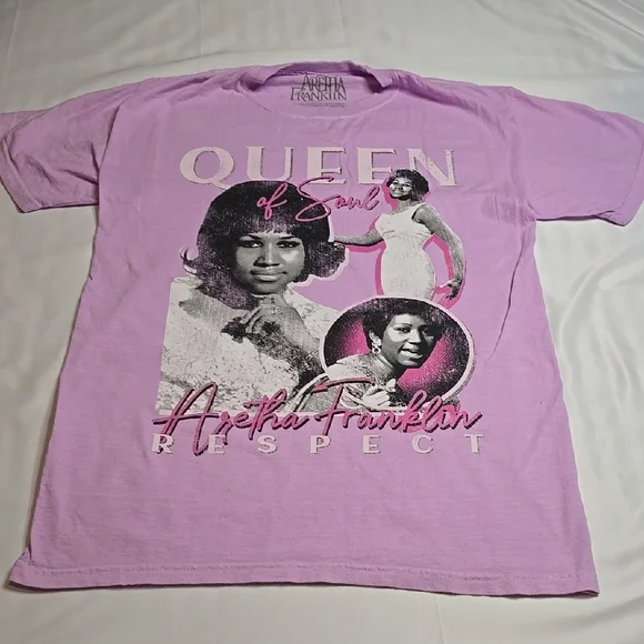 Aretha Franklin Graphic Tee in Purple - Picture 1 of 5